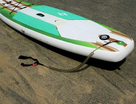 Surfboard On Esplanade Stock Photos