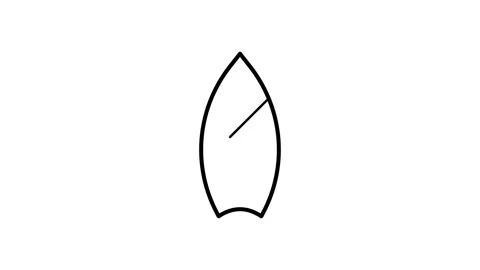 A surfboard featuring a prominent stripe across its length. 스톡 동영상 333607261