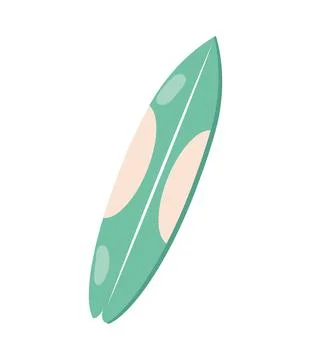 Surfboard icon flat Stock Illustration