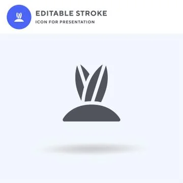 Surfboard icon vector, filled flat sign, solid pictogram isolated on white, l Stock Illustration