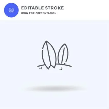 Surfboard icon vector, filled flat sign, solid pictogram isolated on white, l 스톡 일러스트