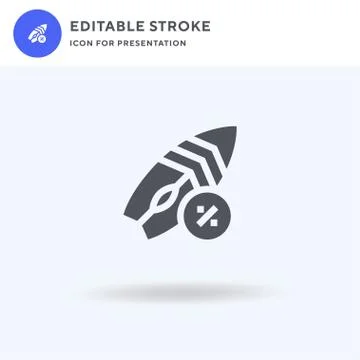 Surfboard icon vector, filled flat sign, solid pictogram isolated on white, logo Illustrazione stock