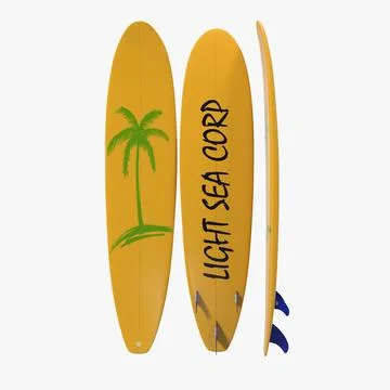 Surfboard Longboard 3 3D Model 3D Model