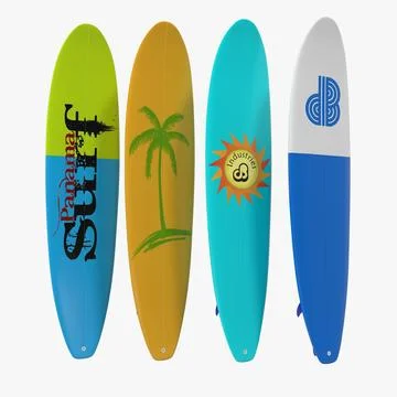 Surfboard Longboard 3D Models Set ~ 3D Model #91478798