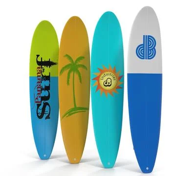 Surfboard Longboard 3D Models Set ~ 3D Model #91478798