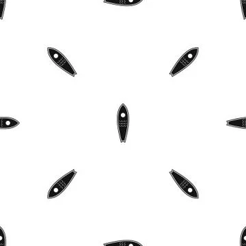 Surfboard pattern seamless black Stock Illustration