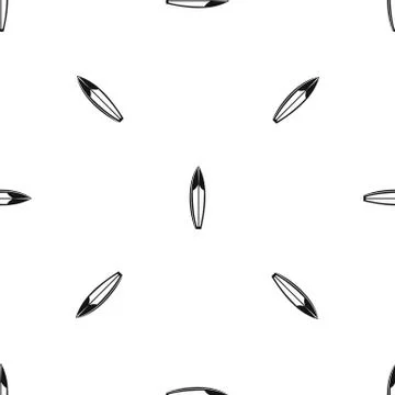 Surfboard pattern seamless black Stock Illustration