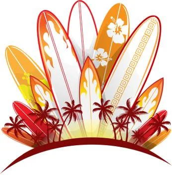 Surfboard set Stock Illustration