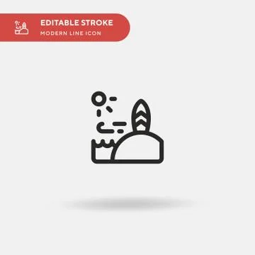 Surfboard Simple vector icon. Illustration symbol design template for web mob Stock Illustration