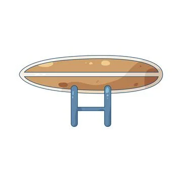 Surfboard on a stand Stockillustratie