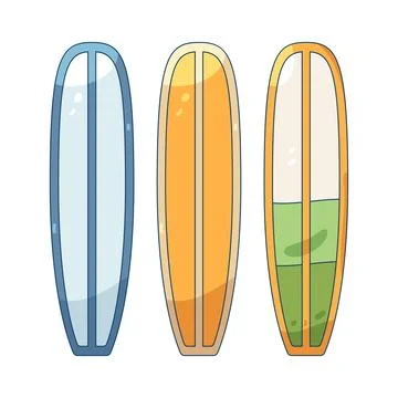 Surfboards collection Ilustração Stock