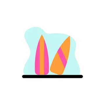 Surfboards Icon Vector Concept Design Illustration Illustrazione stock