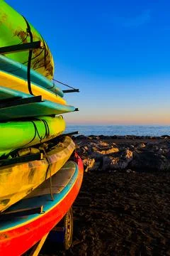 Surfboards in Spain Stock Photos