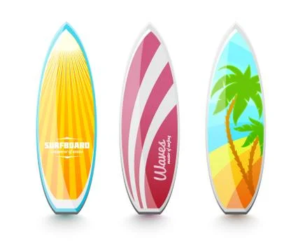 Surfboards for surfing 스톡 일러스트