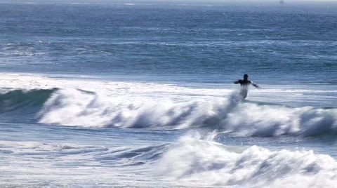 Surfer 12 - huge wipeout Stock Footage 5089218
