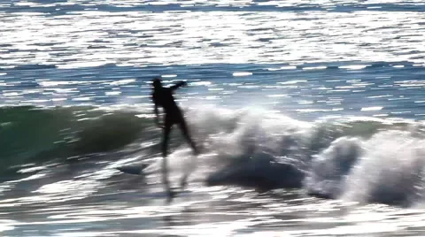 Surfer 14 - wave rider Stock Footage 5089348