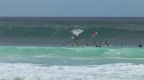 Surfer and Wave HQ  Stock Footage 241745