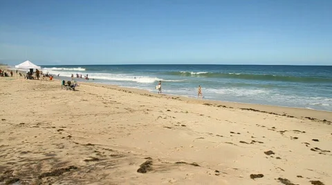 Surfer Beach Stock Footage 610775