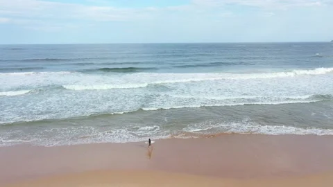 Surfer at the beach Stock Footage 146570653