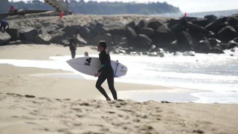 Surfer on the beach Video stock 236516227