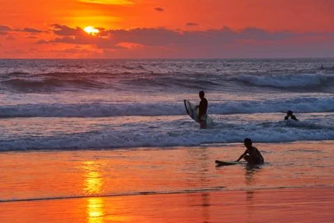 Surfer on beach Stock Photos