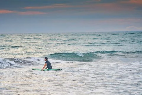 Surfer on beach Foto stock