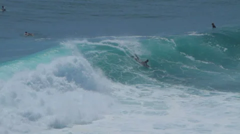 SURFER IN BIG WAVE # 3 Stock Footage 27331269