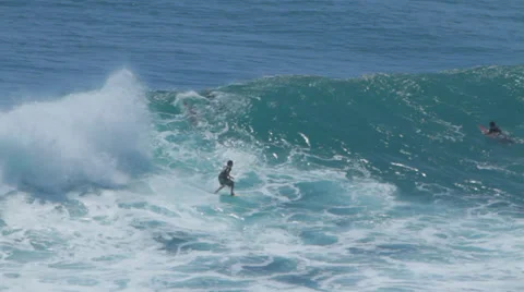 SURFER IN BIG WAVE # 5 Stock Footage 27331783