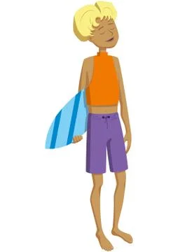 Surfer boy Stock Illustration