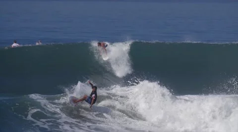 Surfer Carves Wave 動画素材 55455292