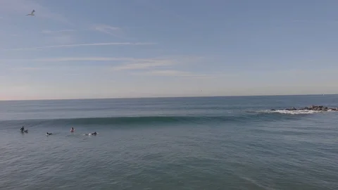 Surfer Catches Wave Stock Footage 122378434