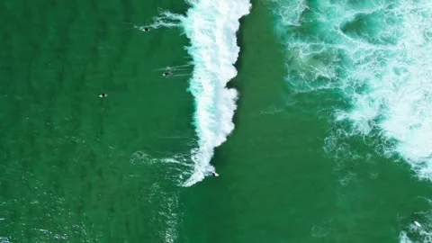 A Surfer Catching A Wave Stock Footage 311415969