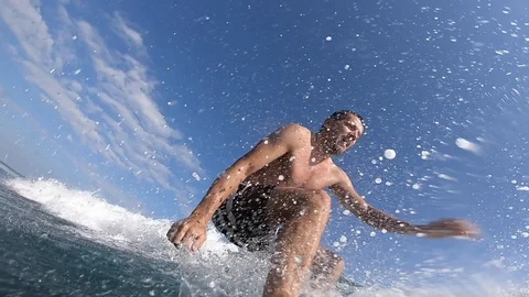 Surfer caught the wave. Stock Footage 104260938