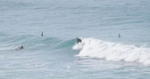 Surfer in crowd Stock Footage 197738155