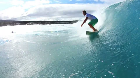 Surfer Does Turn Watershot Stock Footage 25913366