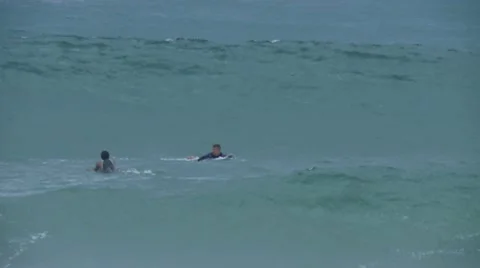 Surfer @ Duranbah Beach Stock Footage 10600552