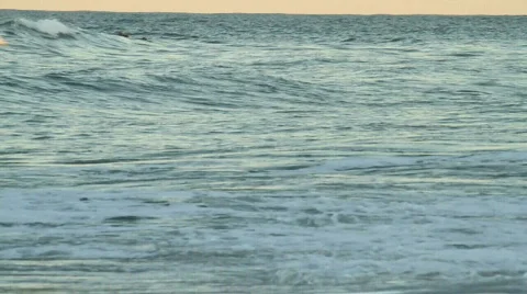 Surfer Dusk Stock Footage 611173