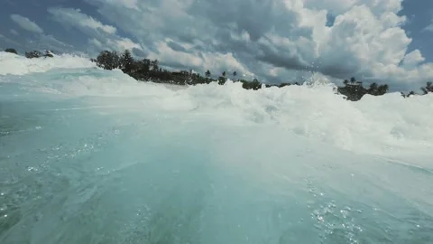 Surfer fallen on a wave. Asia Stock Footage 178847273