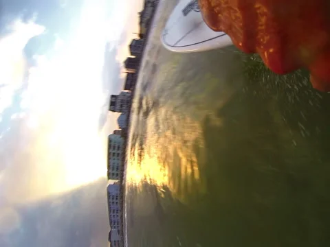 Surfer falls into water Stock Footage 42545126
