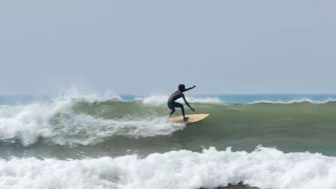 Surfer Fast Wave Slowmotion 4k Stock Footage 85813709