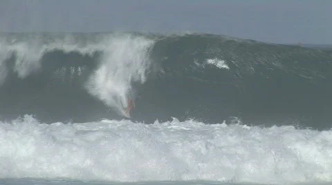 Surfer flies off back  Stock Footage 800862