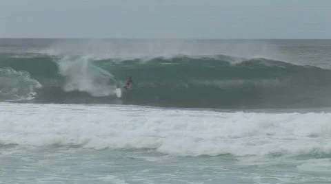 Surfer gets creamed  Stock Footage 800590