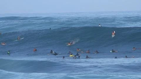 Surfer gets deep barrel Stock Footage 44067169