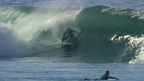 Surfer Getting Barreled Stock-Footage 121433917