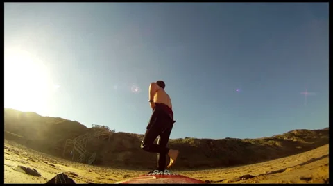 Surfer getting ready and puttin on wetsuit Video stock 41827410