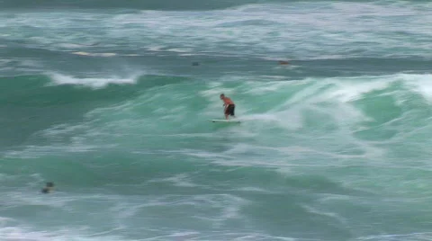 Surfer getting a shore dump HQ  Stock Footage 241452