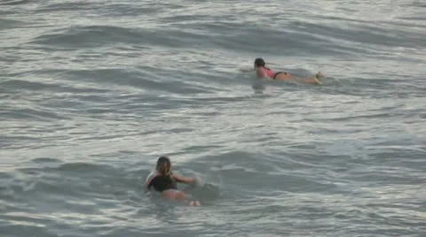 Surfer Girls Stock Footage 10902052
