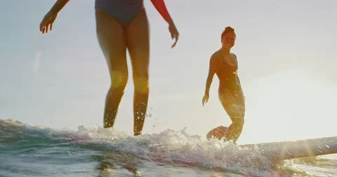 Surfer Girls Stock Footage 156835711