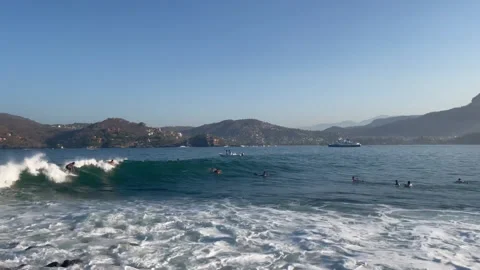 Surfer Goes by 04 Stock Footage 175345622