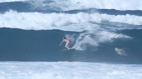 Surfer in Hawaii Stock Footage 36667969